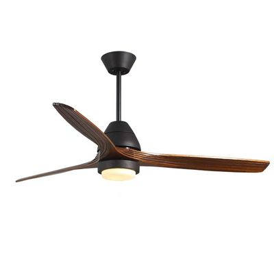 LED 20W সলিড কাঠের সিলিং ফ্যান কাঠের প্রপেলার সিলিং ফ্যান