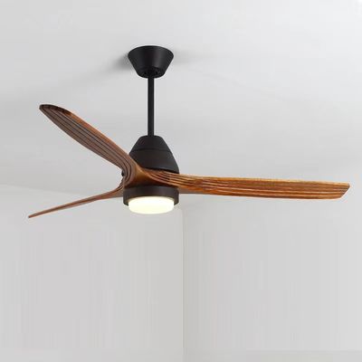 LED 20W সলিড কাঠের সিলিং ফ্যান কাঠের প্রপেলার সিলিং ফ্যান