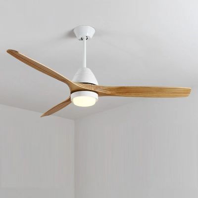 LED 20W সলিড কাঠের সিলিং ফ্যান কাঠের প্রপেলার সিলিং ফ্যান